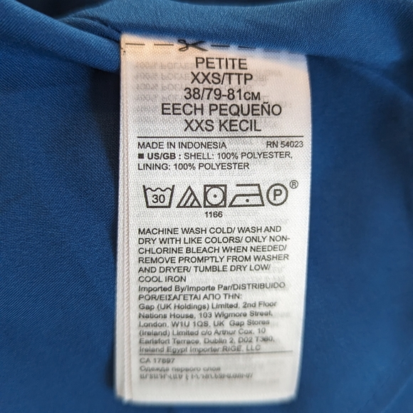 Banana Republic blue wrap blouse XXSP - Picture 5 of 5